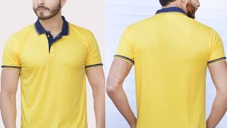 Free Yellow Solid Polyester Blend Polo T-Shirt Unboxing And Review Video l Real Review