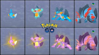 #PokemonGO: Evolving Normal &Shiny Mudkip into Normal &Shiny Marshtomp and Normal &Shiny Swampert