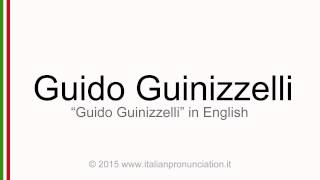 Correct Italian pronunciation of Guido Guinizzelli