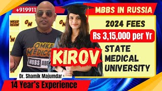 Kirov State Medical University MBBS in Russia 2024 Fees