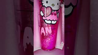 Hello Kitty | Ghostface | Pink Snowglobe Tumbler | #bling #giftideas #giftsforher #glitter