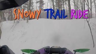 Snow Ride on a Polaris Scrambler 500 ho