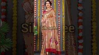 Silk saree में आजकल ये colour बहुत trend कर रहा है🍁part 3 #shorts #silksaree