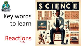 Reactions key words definitions KS3