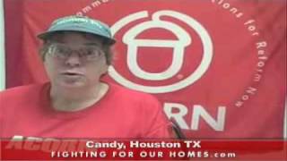 Candy fights foreclosure in Houston TX