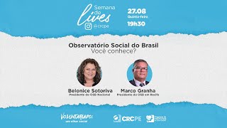 Live PVCC/PE | Observatório Social do Brasil - você conhece?