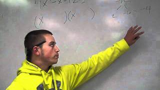 Factoring Quadratic Trinomial x^2 - x - 12 Live Presentation