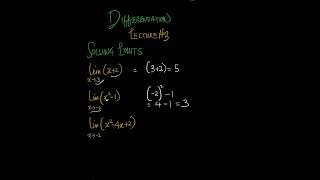 DIFFERENTIATION || Solving Limits of Functions || Lecture 4 || #maths