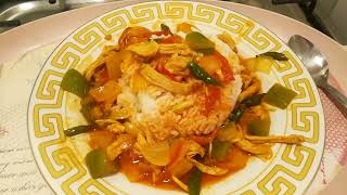 menu sederhana sayur ayam suwir