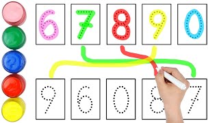 Write Numbers 6 to 9 Along the Dotted Line for Kids | Connect Same Numbers | Learn Numbers