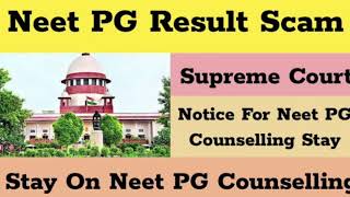 Stay Order on Neet PG Counselling breaking news🤯Supreme court Big Descision on Counselling #neet2024