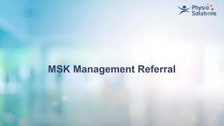 PAM Physio Solutions - MSK Management Referral