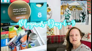 Wrapping Presents, Christmas Tea and Artwork | Vlogmas Day 6 - 9