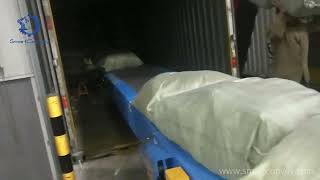 Telescopic belt conveyor loading and unloading application