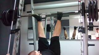 Smith leg Press 155 kg for 40 reps