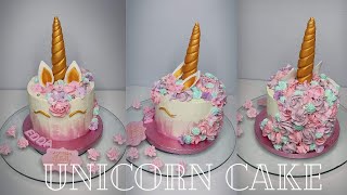 gâteau licorne 🦄 unicorn cake #ganache montée à la fraise  #mollycake #cremeaubeurre