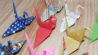 Cara membuat origami burung bangau