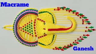 मैक्रेम का गणेश बहुत ही सुन्दर डिजाइन Macrame Ganesha new design