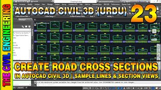 How to Make Road Cross Section in Civil 3D | Cross Section Creation | AutoCAD in Urdu | Lesson 23