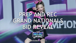 November 7, 2023 - Prep and Rec Grand Nationals Bid Reveal