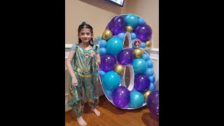 6th Birthday Balloon Mosaic Number