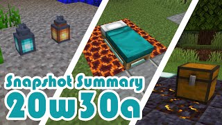 Minecraft 20w30a Underwater Lanterns, Bastions & Beds! | Snapshot Summary