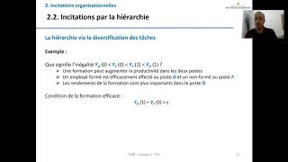 TOM - Chapitre 7 - Section 2. Incitations organisationnelles