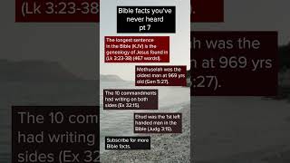 Bible Facts You've Never Heard Pt. 7