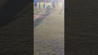 Trevor "running" the bases in his last game of his 1st T-ball season. 😊