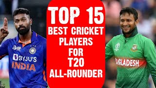 Top 15 Best Cricket Players for T20 All rounder in 2023 | T20 Cricket | Hasaranga | Pandya | Nabi |