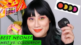 BATTLE OF THE NEONS / Melt Cosmetics Radioactive Stack versus Colourpop Neon Pigments