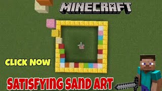 Crazy Minecraft satisfying Sand Art 😄 with random block ||watch till end || Satisfying sand art