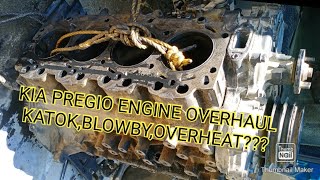 BLOWBY,KATOK,OVERHEAT !!! WHAT????  KIA PREGIO ENGINE OVERHAUL