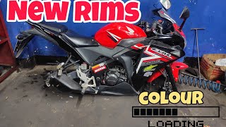 New Rims colour for my CBR !! | Born Biker ||