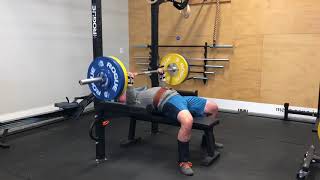 1/29/18 Bench 1ct Pause 215x4 @7.5 ws 4/5