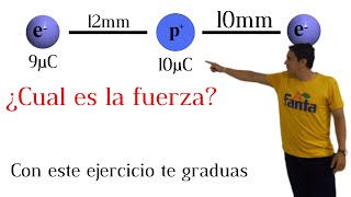 Ejercicio de Coulomb, ejemplo de hallar la fuerza restante.