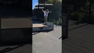 One Foot nose manual 360 shove down off the box #skateboarding #onenosemanual #360 #freestyle