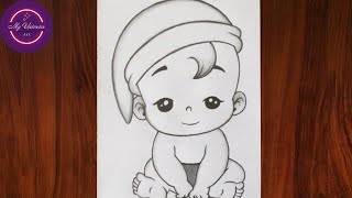 How to draw cute baby boy || Easy and simple pencil drawings for beginners || Beginners drawing