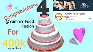 @YummYFoodFusion  এর 400k উপলক্ষে চারতলা কেক/4 Tier Cake  For 400k Special Yummy Food Fusion