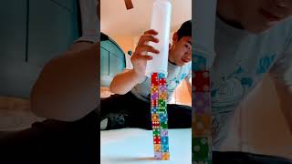 Dice stacking double stack 🎲 #shorts #crazytricks #trickshots #insane