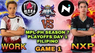 Work Auster Force vs Nexplay Solid [GAME 1] -MPL-Philippines Season 7 Playoffs Day 1 -MLBB