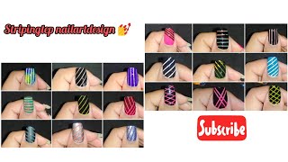 Easy nail art designs with striping tape || Nail art at home|| Nail art design for beginners 💅