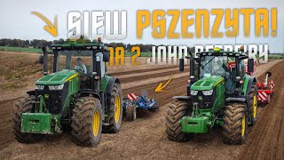 🇵🇱Uprawa & Siew Pszenżyta 2022! ☆ GR Hładki ☆ ZIELONI na REJONIE! ☆ John Deere 7250R \6175R ☆ AW ™