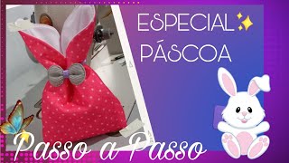 🐇 Especial de Páscoa  SAQUINHO DE PÁSCOA  fácil e rápido com medidas,Passo a passo.