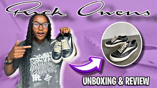 RICK OWENS VANS VINTAGE SNEAKERS UNBOXING + ON FEET REVIEW! | Dandyshoe.ru Review