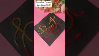 Itna stylish Nameart 😱dekha hai khi ? #comment #youtube #shorts  #viralshort #diycalligraphy #craft