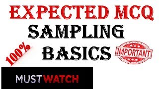 MOST EXPECTED MCQ ON SAMPLING BASICS UGC NET 2018