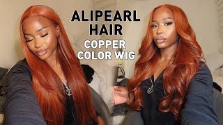 1 wig 2 styles | Watch me install this pre-colored copper wig (Talk through) | Ft. Alipearl Hair