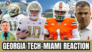 Georgia Tech-Miami Reaction: Haynes King & Jackets UPSET Cardiac Canes | Is Miami in Trouble?