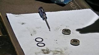 Ball bearings maintenance and unrusting and loobing ball bearings